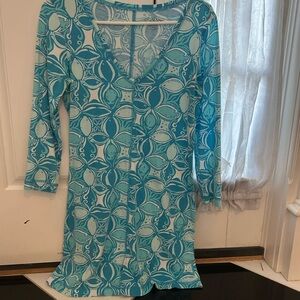 Lilly Pulitzer Blue and White Mini Dress
